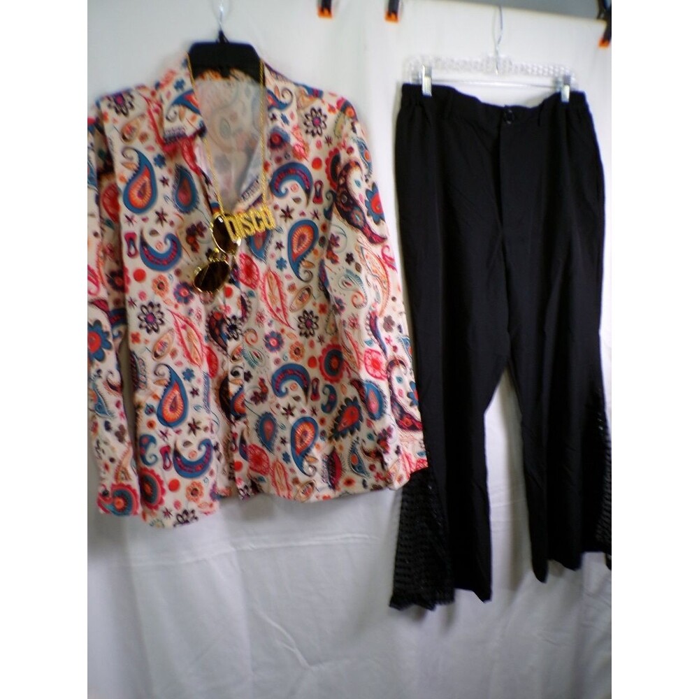 1970s Paisley Disco Blazer Jacket Unisex Medium M 70s Costume